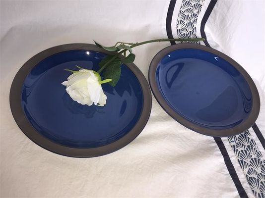 OEM Available Reuseable Matte Ceramic Dinnerware Blue For Home