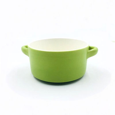 Double Ears 5 Inch Microwavable Ceramic Serving Bowls , Modern Ceramic Bowls OEM Welcome