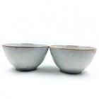 6.5 Inch Reactive Glaze Plain Ceramic Bowls Modern Silk Screen