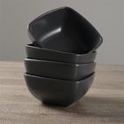Matte Glazed Black Ceramic Serving Bowls