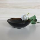 Durable Stackable Ceramic Serving Bowls 7 Inch Black Active Glaze