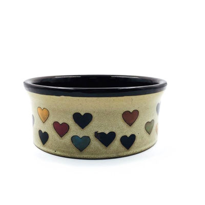 Reactive Glaze Stoneware Cat Bowls , Ceramic Dog Bowl Set SGS Approval