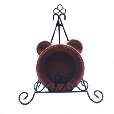 OEM Welcome 13cm Ceramic Pet Food Bowl Solid Color With Double Ears
