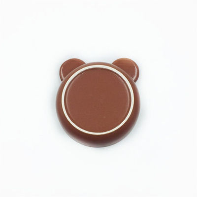 OEM Welcome 13cm Ceramic Pet Food Bowl Solid Color With Double Ears