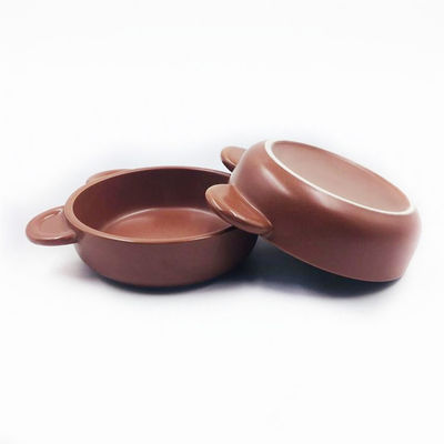 OEM Welcome 13cm Ceramic Pet Food Bowl Solid Color With Double Ears