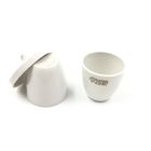 800 Degree Glazed Engineered Ceramics Crucibles , Zirconia Crucible With Cover Lid