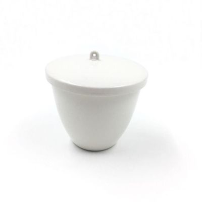 30ml 1320 Degree Chemical  Porcelain Crucible With Lid Industrial