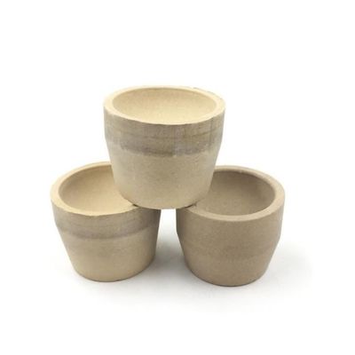 9AS Fire Assaying Milky White Magnesia Cupels For Gold Melting