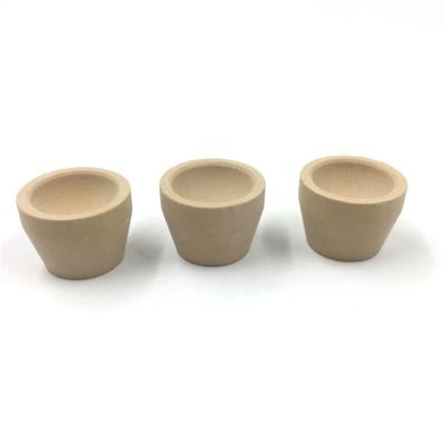 Tapered Magnesia Cupellation Crucible , Bone Ash Cupel Easy Operation For Gold Melting