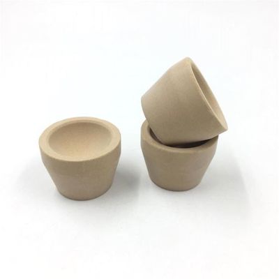 Tapered Magnesia Cupellation Crucible , Bone Ash Cupel Easy Operation For Gold Melting