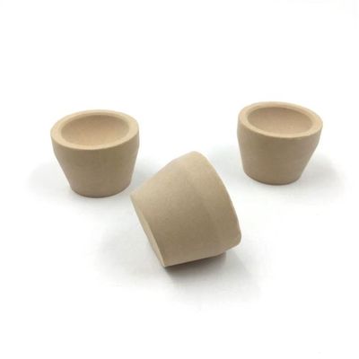 Tapered Magnesia Cupellation Crucible , Bone Ash Cupel Easy Operation For Gold Melting