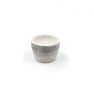 White High Refractoriness Bone Ash Cupel Crucible For Smelting