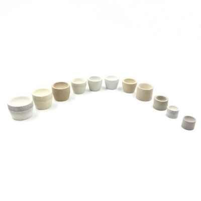 White High Refractoriness Bone Ash Cupel Crucible For Smelting