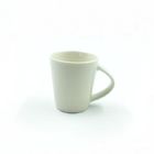 V Shaped 5oz 150ml White Pottery Coffee Mugs For Cappuccino