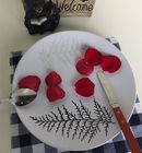 Handpainted Customizable Round  Pottery Dinner Plates Home Use