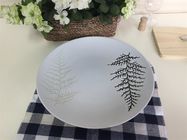 Handpainted Customizable Round  Pottery Dinner Plates Home Use