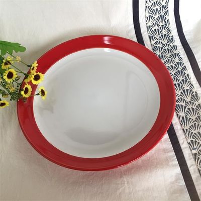 SGS Certificate Customized Pottery Dinner Plates Colorful Glaze Round