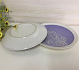 Hand Painted Personalized Ceramic Family Plates CE Approve Purple Glazed