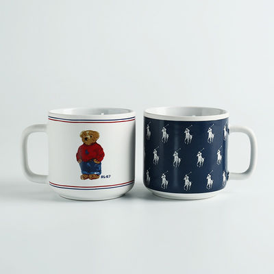 Reusable AB Grade 9cm Height Glazed Pottery Mugs , Ceramic Reusable Coffee Cup