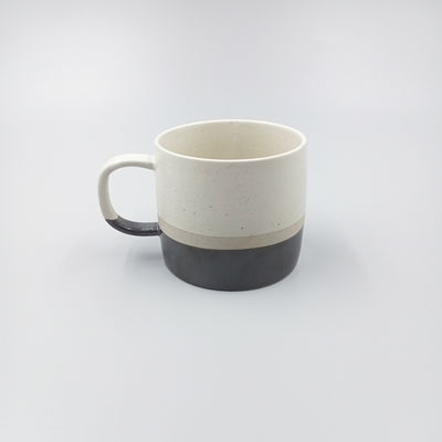 OEM White Silk Screen Ceramic Stoneware Mugs , 10 Oz Stoneware Coffee Mugs