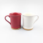 13oz Red Glazed  Customize Ceramic Stoneware Mug  With Large Handle