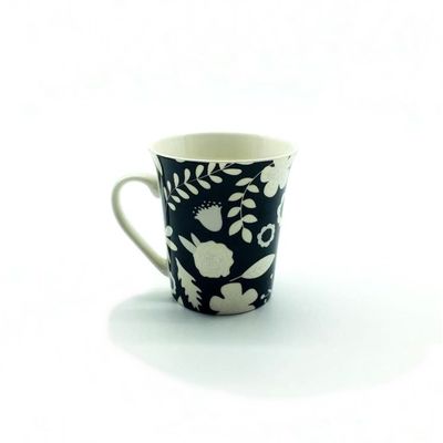 9 Oz Ceramic Coffee Mug With Animals And Flowers Design Printing