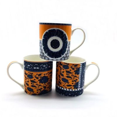Customized Color SGS Approve 11oz Ceramic Drinking Mugs , Ceramic Beer Glass