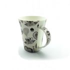 Custom European Fine Bone China  Ceramic  Tea Cups 300ml