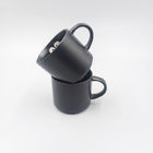 Black Matte Glaze Hand Painted Custom Pattern Large Capacity  Ceramic Mugs