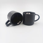 Black Matte Glaze Hand Painted Custom Pattern Large Capacity  Ceramic Mugs