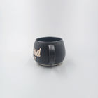 14oz Promotion Custom Black Ceramic Mug Porcelain Coffee Mug With Big Belly