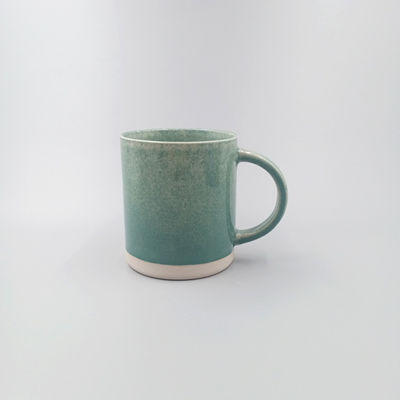 Kiln Glazed Ceramic Beer Mugs Green Color Milk Mugs With Customized Logo