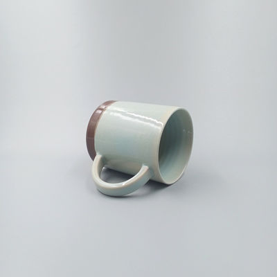 Reactive Color Glazed Ceramic Mug With Two Colors Mixed Stoneware Coffee Cup