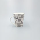 10oz Matte Decal White Glazed V-Shaped Ceramic Coffee Mug