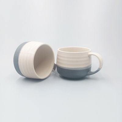 FDA Diameter 9cm Ceramic Stoneware Mugs Durable Glazed With Handle
