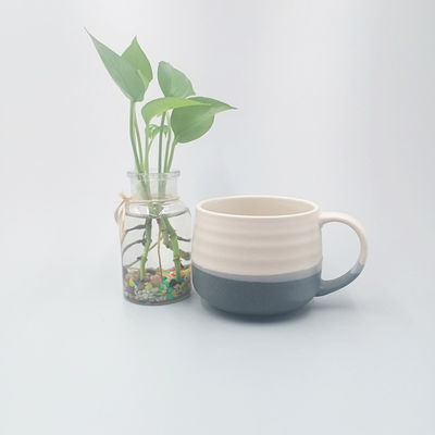 FDA Diameter 9cm Ceramic Stoneware Mugs Durable Glazed With Handle