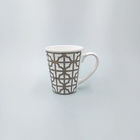 9oz embossed pattern Ceramic  Mug Promotional Silk Screen Drinkware Type Mug