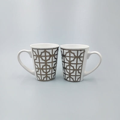 9oz embossed pattern Ceramic  Mug Promotional Silk Screen Drinkware Type Mug