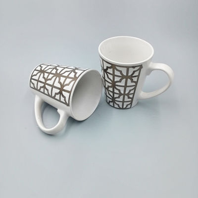 9oz embossed pattern Ceramic  Mug Promotional Silk Screen Drinkware Type Mug