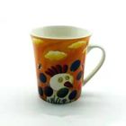 9 Oz Ceramic Coffee Mug With Animals And Flowers Design Printing