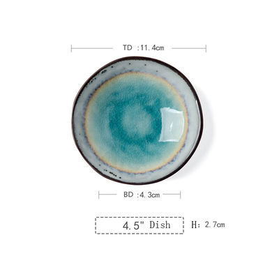 Ice Cracked Glaze Ceramic Side Dish Bowl 4.5 Inches