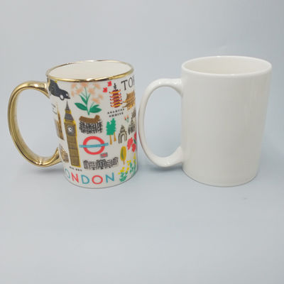 Electroplating Decal Custom Ceramic Mugs 14oz