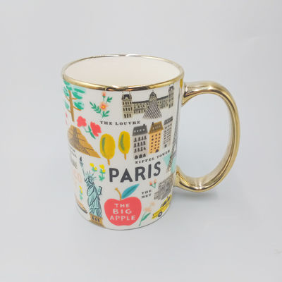 Electroplating Decal Custom Ceramic Mugs 14oz