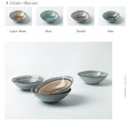 7.5 Inches Colorful Ice Crackle Ceramic Glaze Bowl Irregular Shape For Noodle