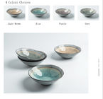 Large Ice Crackle Ceramic Glazed Pottery 9.5" Vivid Wave Bowl