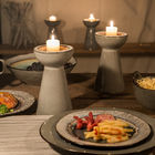 Ice Crackle Glaze Ceramic Candlestick Holder For Dining Room Home Decoration