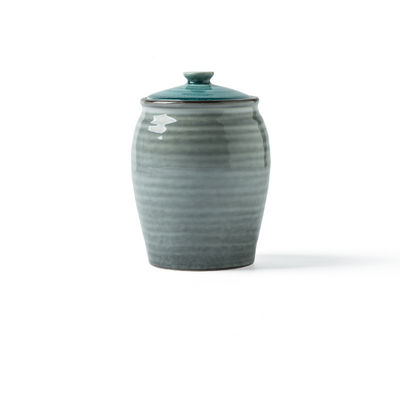 Ice Crack Glaze Seal Ceramic Storage Jar With Lid