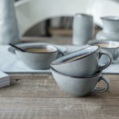 Ice Crackle Glaze Tea Ceramic Cup Irregular Triangle Shaped