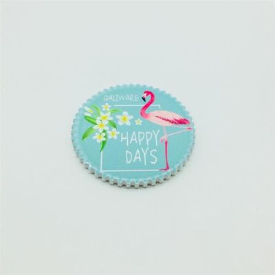Flamingo Printed Absorbent Ceramic Cork Backing For Coasters