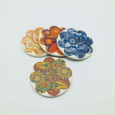 Cork Backing Ceramic Drink Coasters Absorbent For Cups And Mugs